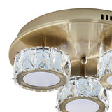 Pagazzi Dilan 3 Light Antique Brass LED Flush Ceiling Light