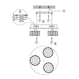 Pagazzi Dilan 3 Light Antique Brass LED Flush Ceiling Light