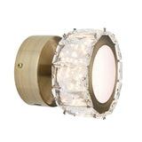 Pagazzi Dilan Antique Brass Crystal LED Wall Light
