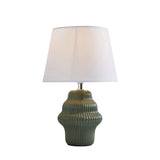 Pagazzi Alanna Green Ribbed Ceramic Table Lamp