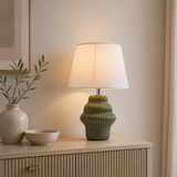 Pagazzi Alanna Green Ribbed Ceramic Table Lamp