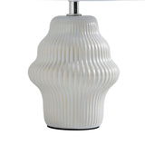 Pagazzi Alanna Ivory Ribbed Ceramic Table Lamp