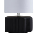 Pagazzi Linden Black Ribbed Ceramic Table Lamp
