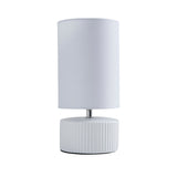 Pagazzi Linden White Ribbed Ceramic Table Lamp