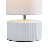 Pagazzi Linden White Ribbed Ceramic Table Lamp