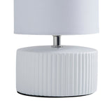 Pagazzi Linden White Ribbed Ceramic Table Lamp