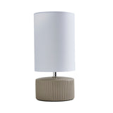 Pagazzi Linden Taupe Ribbed Ceramic Table Lamp