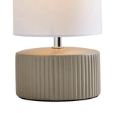 Pagazzi Linden Taupe Ribbed Ceramic Table Lamp