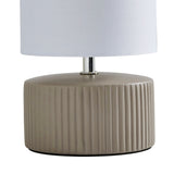 Pagazzi Linden Taupe Ribbed Ceramic Table Lamp
