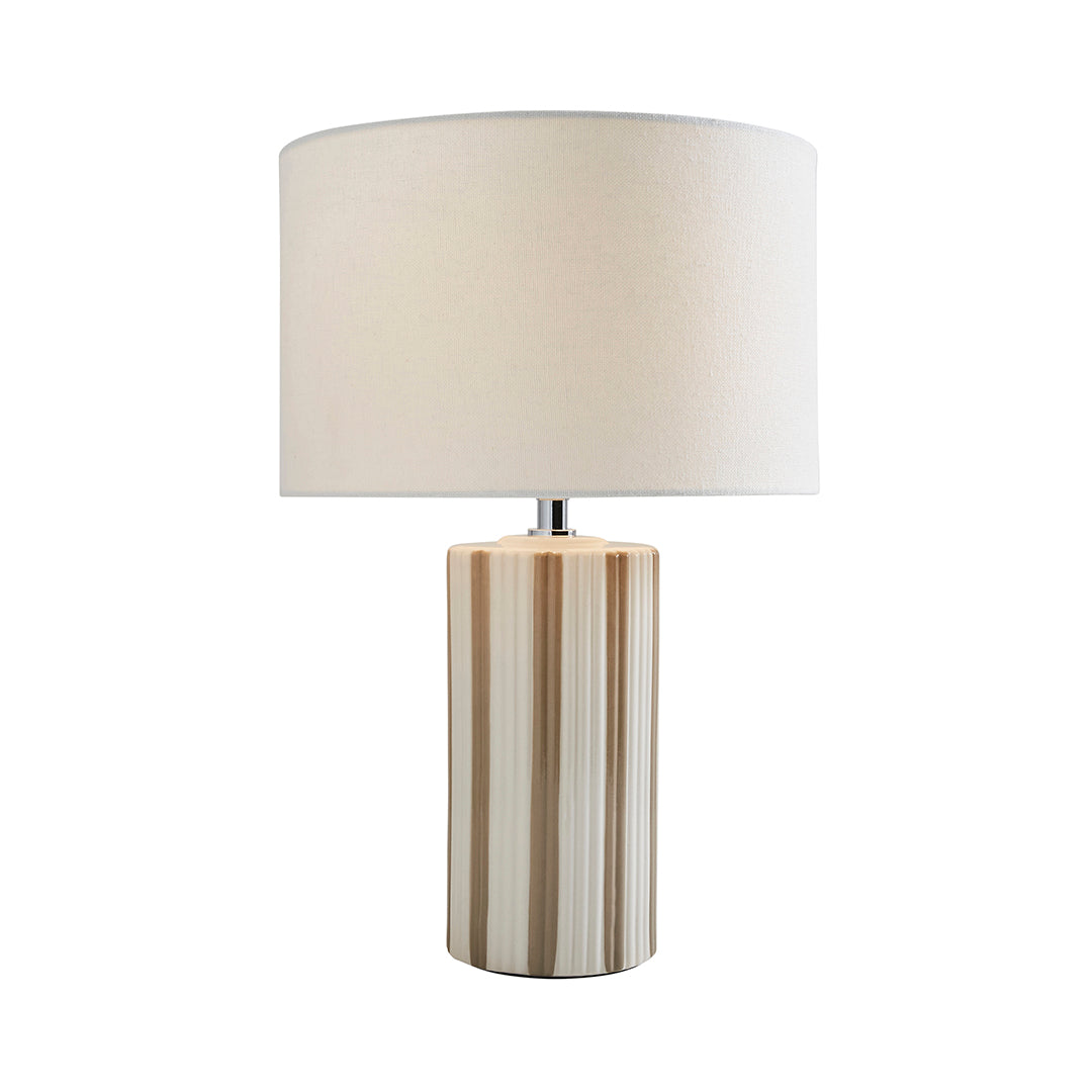 Pagazzi Lewis Taupe Off-White Ceramic Table Lamp
