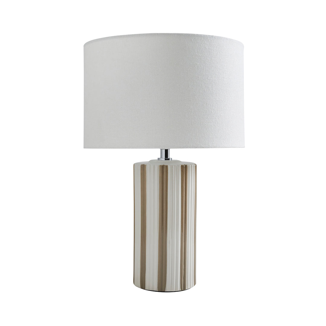 Pagazzi Lewis Taupe Off-White Ceramic Table Lamp