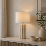 Pagazzi Lewis Taupe Off-White Ceramic Table Lamp