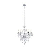 Pagazzi Vivienne 5 Light Chrome & Clear Chandelier Ceiling Pendant