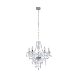 Pagazzi Vivienne 5 Light Chrome & Clear Chandelier Ceiling Pendant