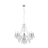Pagazzi Vivienne 8 Light Chrome Clear Chandelier Pendant