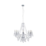Pagazzi Vivienne 8 Light Chrome Clear Chandelier Pendant