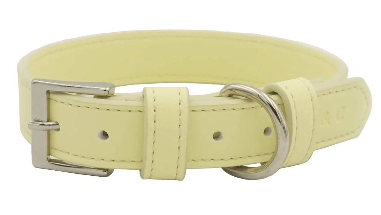 Ralph & Co Yellow Leather Dog Collar