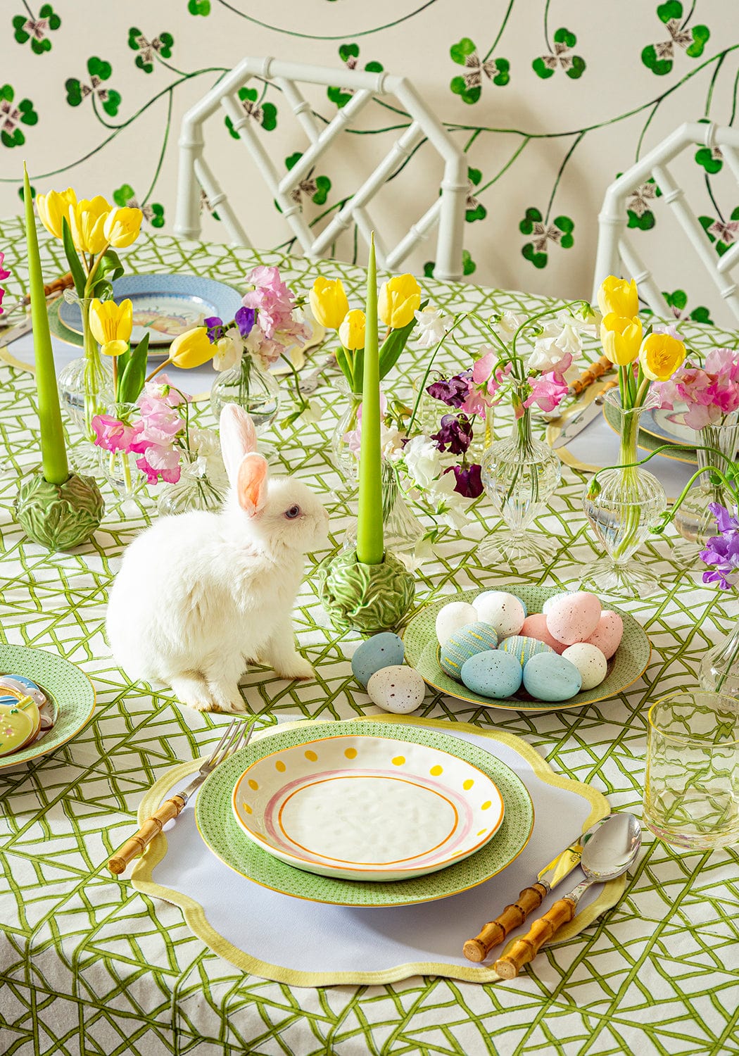 Casa by Josephine Jenno Yellow Trim Placemats - Set of 4