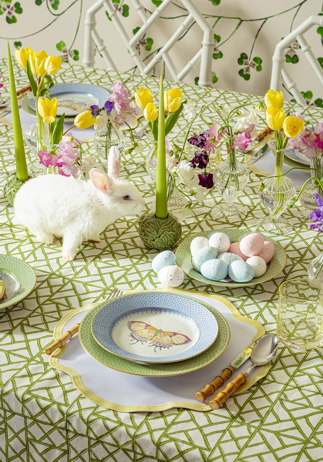 Casa by Josephine Jenno Yellow Trim Placemats - Set of 4
