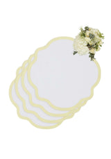 Casa by Josephine Jenno Yellow Trim Placemats - Set of 4