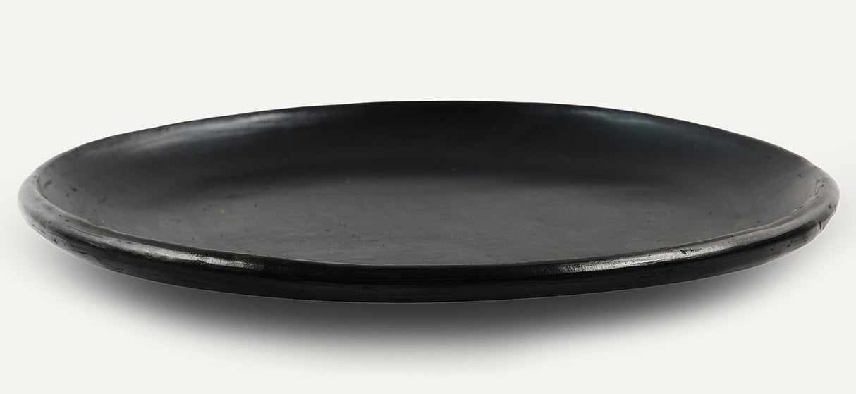 CasaLatina Chamba Black Clay Dinner Plate - Set of 4