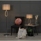Pagazzi Zabina Polished Chrome & Grey LED Table Lamp