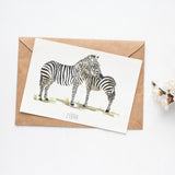 Zebra Greetings Card | Katie Hipwell Design