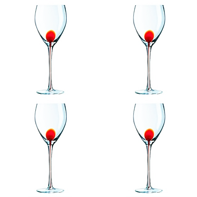 Image - Luminarc Drip Wine Glasses, 35cl, 4pcs, Red