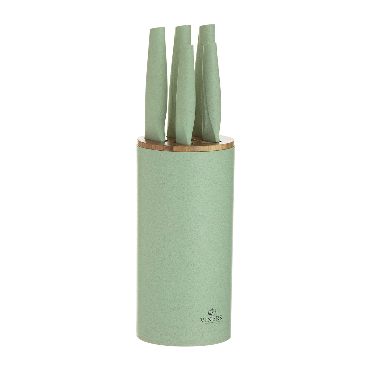 Viners Organic Green 6pce Knife Block Set