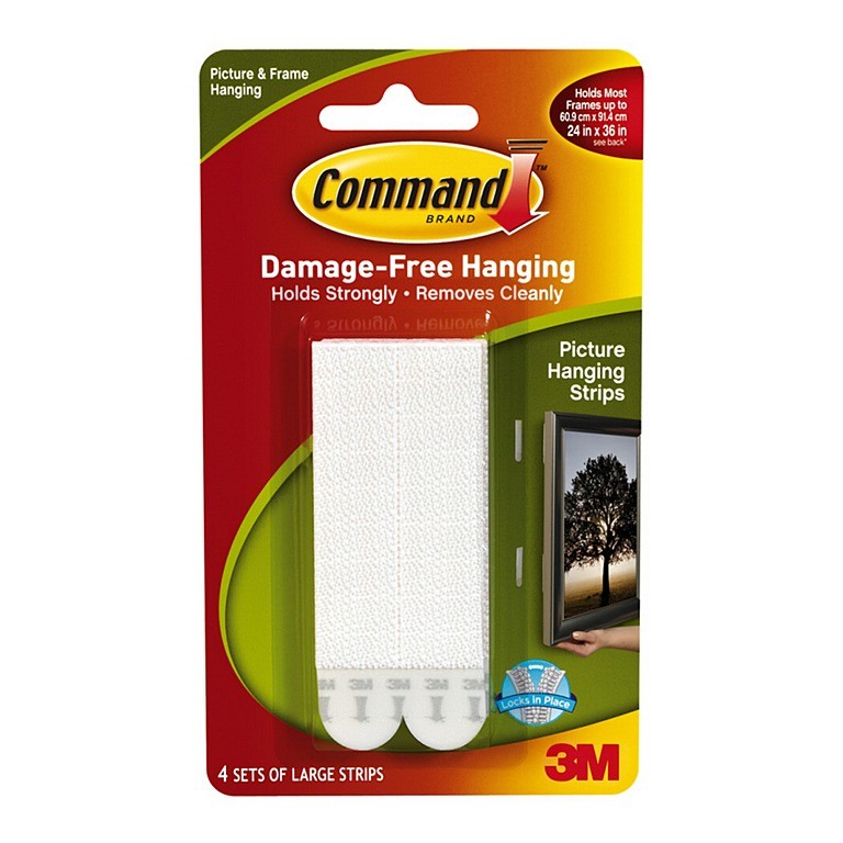Image - 3M Command Picture Hanging Strips, Large, 4pc