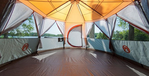 Image - Coleman Cortes Octagon 8 Orange Tent