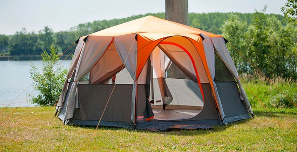 Image - Coleman Cortes Octagon 8 Orange Tent