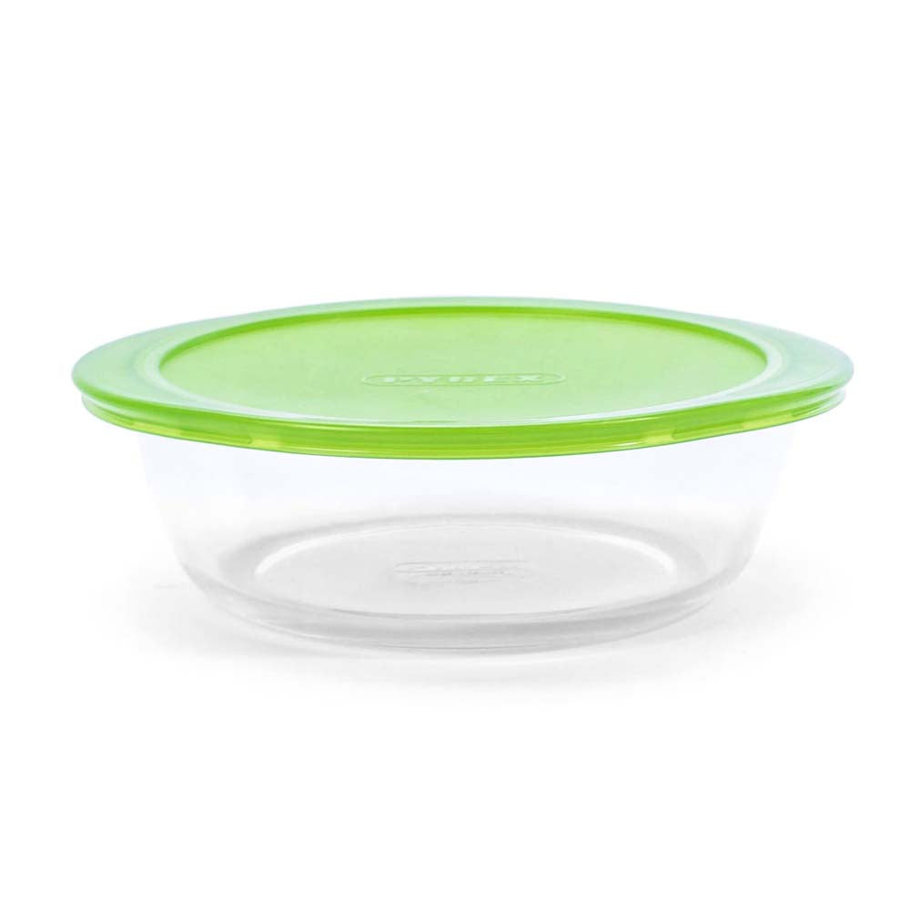 Image - Pyrex Cook & Store Glass Round Dish High Resistance with Lid, 2.3L