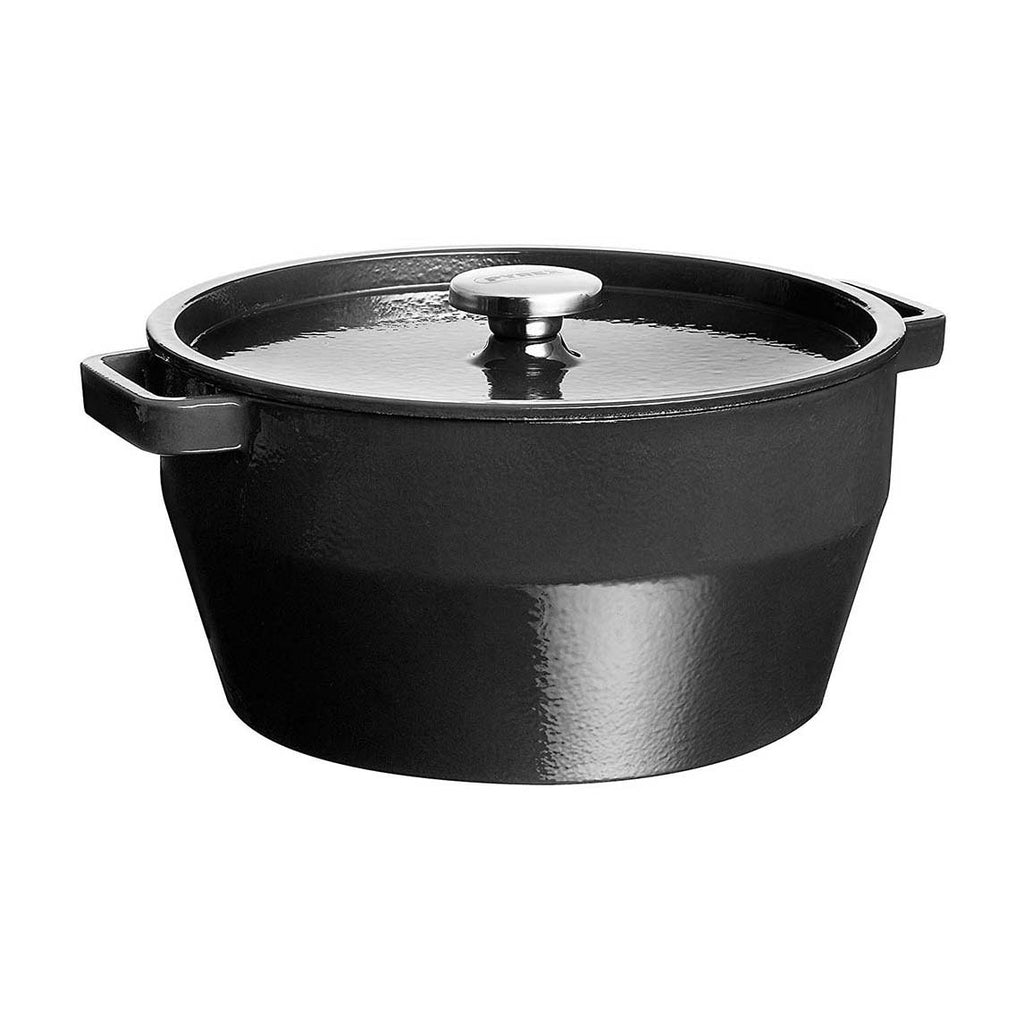 Image - Pyrex Slow Cook Cast Iron Round Casserole Dish, 20cm, 2.2 Litre, Black