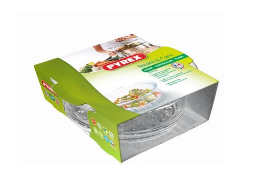 Image - Pyrex Glass Steamer Basket, 20cm, 2L, Transparent