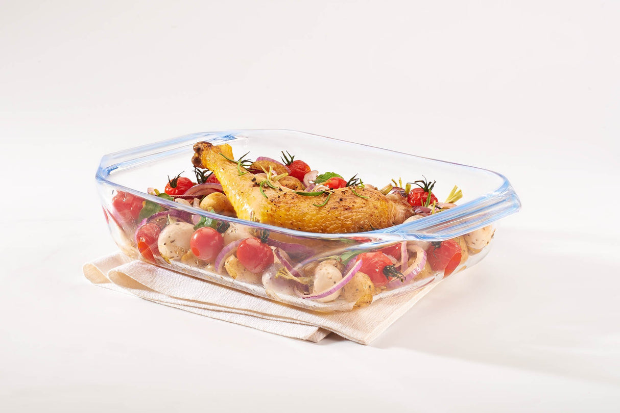 Image - Pyrex Irresistible Glass Rectangular Roaster High Resistance Easy Grip, 35x23cm