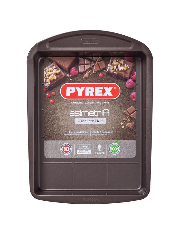 Image - Pyrex AsimetriA Metal Easy-Grip Brownie Pan 28 x 22cm