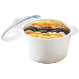 Image - Pyrex Flame Vitro-Ceramic Round Casserole + Glass Lid, 1L