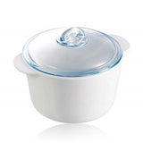 Image - Pyrex Flame Vitro-Ceramic Round Casserole + Glass Lid, 3L