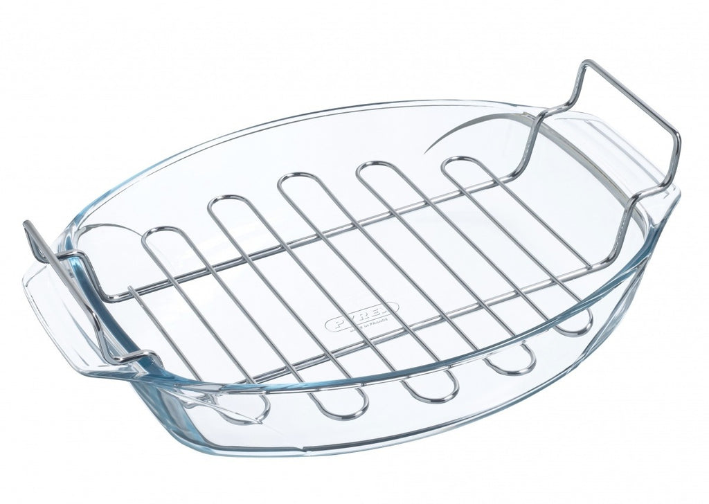 Image - Pyrex Irresistible Oval Roaster with Rack, 39x27cm