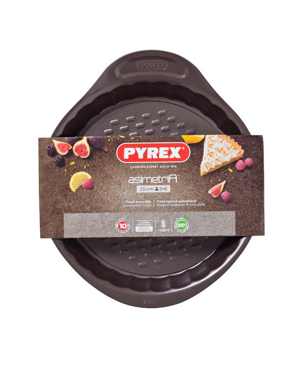 Image - Pyrex asimetriA Metal Easy-Grip Flan Pan with Loose Base, 25cm