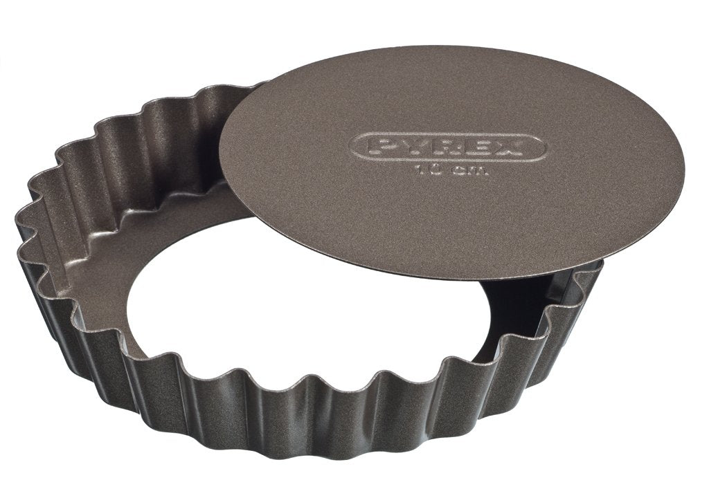 Image - Pyrex asimetriA Metal Set of 4 tartlets with loose bottom, 10cm