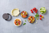 Image - Pyrex asimetriA Metal Set of 4 tartlets with loose bottom, 10cm