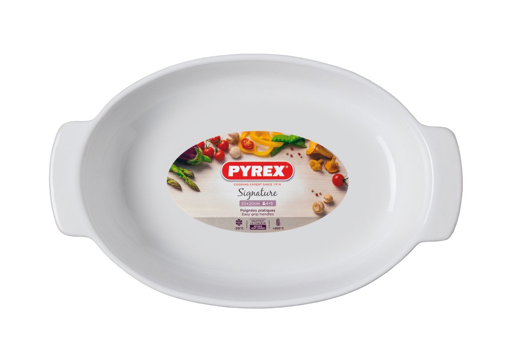 Image - Pyrex Signature White Oval Roaster, 25x18cm