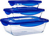 Image - Pyrex Cook & Go Glass Rectangular Dish with Lid, 20x15cm
