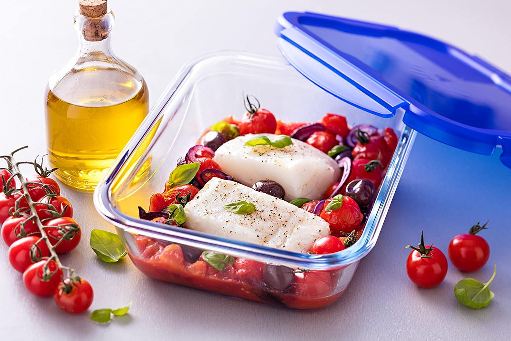 Image - Pyrex Cook & Go Glass Rectangular Dish with Lid, 20x15cm