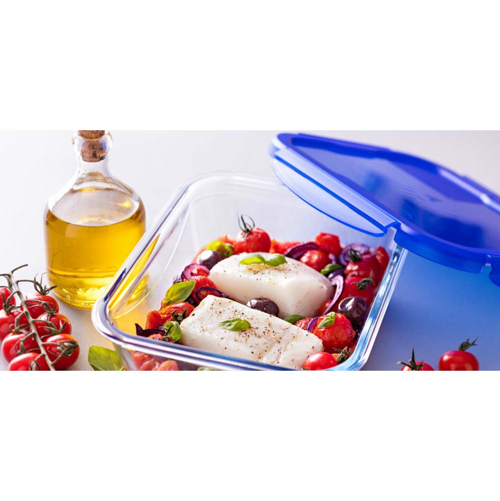 Image - Pyrex Cook & Go Glass Rectangular Dish with Lid, 30x23x9cm