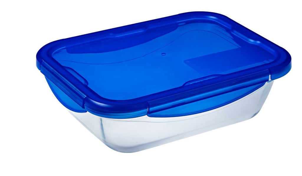 Image - Pyrex Cook and Go 2 Piece Rectangular Set with Blue Lid