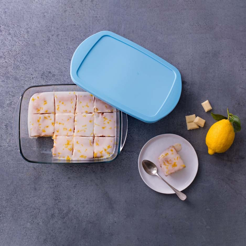 Candy Pyrex Collection 2‑Piece Pyrex Candy Colour Storage Set Blue/Yellow, Borosilicate Glass ...