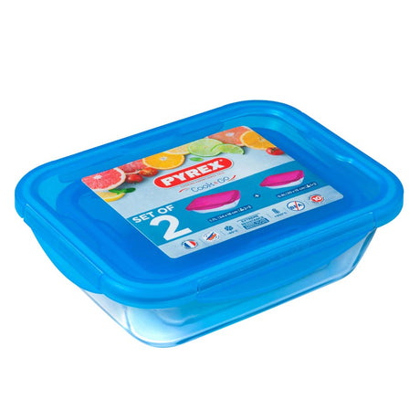 Image - Pyrex Cook and Go 2 Piece Rectangular Set, Blue